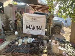 Esto fue lo asegurado tras enfrentamiento entre civiles armados y Semar en  Dautillos, Navolato | Los Noticieristas