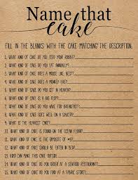 Name That Cake Bridal Shower Game Printable Instant Download Fun Bridal Shower Games Cake Bridal Bridal Shower Games