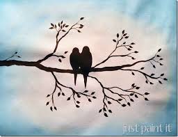 True Love Simple Bird On Tree Drawing Birds Branch Painting 1 Schizzi Disegno Schizzi Disegni