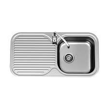 These faucet tap holes are standard sized, and drilled into your counter top or kitchen sink with a drill bit and then enlarged to fit the standard faucet shaft. Clark Advance Single Right End Bowl Sink With 1 Tap Hole Bunnings Australia