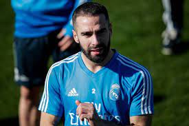 Dani Carvajal Of Real Madrid During The Training Real Madrid On March Real Madrid Madrid Beard Styles