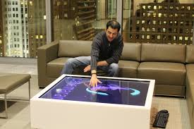 Modern Multi User Touch Table For Catamaran S Innovation Center Innovation Centre Game Room Design Bank Interior Design