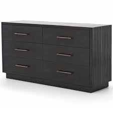 Solid wood/wood veneer & others, solid wood & others. Dorwin Industrial Loft Espresso Brown Wood 6 Drawer Dresser Kathy Kuo Home