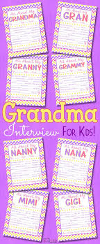 Birthday Card For Grandmother By Kids All About My Grandma Interview With Free Printable Eight Versions Birthday Gifts For Grandma Grandma Birthday Card Birthday Gifts For Kids