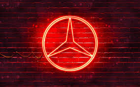 It all started with two engineers/entrepreneurs: Download Wallpapers Mercedes Benz Red Logo 4k Red Brickwall Mercedes Benz Logo Cars Brands Mercedes Logo Mercedes Benz Neon Logo Mercedes Benz For Desktop Free Pictures For Desktop Free
