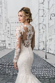 Justin Alexander Pearl Beaded Lace Gown With Illusion Lace Sleeves Neckline And Back Wedding Dress Sleeves Fitted Wedding Dress Wedding Dresses Lace