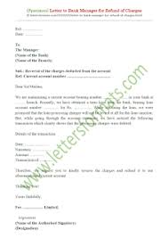 Quotation letter / email samples (how to ask and reply). Letter To Bank Manager For Refund Of Charges Template