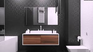 Das ist eine klassische kombination. Schwarze Fliesen Und Holz Moderne Badezimmer Youtube