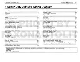 Ford excursion and super duty pickups and chassis cabs can be equipped to handle these trailers. 2017 Ford F250 F550 Super Dutytruck Wiring Diagram Manual Original