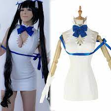 Anime Loli Hestia Kami Sama Cosplay Costume White Sexy Backless Dress Set  Suit & | eBay