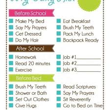 Printable Weekly Chore Chart Kids Daily List And Chore