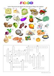Moreover, they were created with an interesting theme or topic which children are really familiar with. Food Crossword English Esl Worksheets For Distance Learning And Physical Classrooms