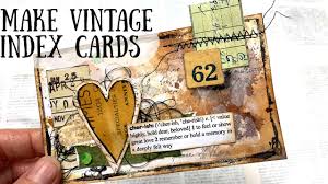 Here's another example, just a card of simple black buttons with a simple black frame. Vintage Style Index Cards Process Video Youtube