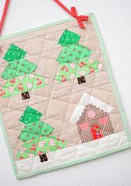 Winter town counted cross stitch pattern. New Christmas Quilt Patterns Christmas Tree Quilt Pattern Free Mini Quilt Tutorial Ellis Higgs