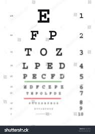 Eye Test Chart Getting Blurred Bottom Stock Illustration 5412976