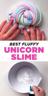 Rainbow Unicorn Fluffy Slime Recipe Recipe Fluffy Slime Recipe Homemade Slime Diy Slime Recipe
