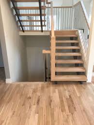 Red Oak Floor And Stair Treads With 2 Coats Of Bona Natural Seal And 2 Coats Of Bona Naturale Natural Oak Flooring Red Oak Hardwood Floors Red Oak Floors