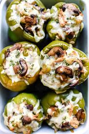 Creamy Chicken And Mushroom Stuffed Bell Peppers Foodiecrush Com Stuffed Peppers Bell Chicke Stuffed Peppers Peppers Recipes Stuffed Bell Peppers Chicken