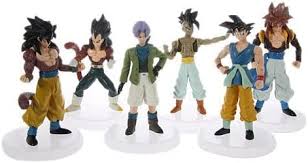 A page for describing characters: Dragon Ball Z 4 5 Real Works Figures Set Of 6 Dragonball Gt Characters Includes Goku Super Saiyan 4 Goku Trunks Super Saiyan 4 Gogeta Uub Super Saiyan 4 Vegeta Action Toy Figures Amazon Canada