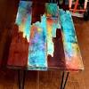 Refinished coffee table painted in western charcoal brown tables refurbished furniture refinish. 3