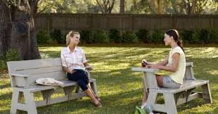 Convert A Bench Ultra Ii Outdoor 2 In 1 Bench To Table W 5 Year Lmw Qvc Com Convert A Bench Outdoor Outdoor Bench
