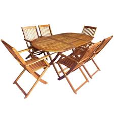 More is definitely merrier and especially when it comes to dining. Fesjoy Wooden Garden Furniture Set Table Chairs Set Dining Table And Chairs Set 6 Seater Folding