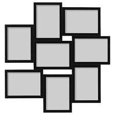 Vaxbo Collage Frame For 8 Photos Black Ikea In 2020 Collage Frames Collage Picture Frames Picture Frames