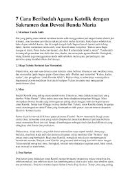 Ibadat bagi orang sakit parah 4. Doc 7 Cara Beribadah Agama Katolik Dengan Sakramen Dan Devosi Bunda Maria Hilaria Dona Academia Edu