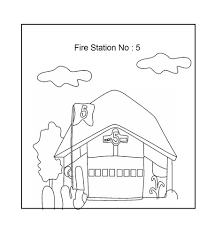 Print a coloring page for all of your little heros! Best Photos Of Firehouse Station Coloring Page Fire Station Coloring Home