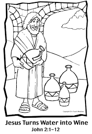 These alphabet coloring sheets will help little ones identify uppercase and lowercase versions of each letter. Jesus Turns Water Into Wine Coloring Page Sermons4kid