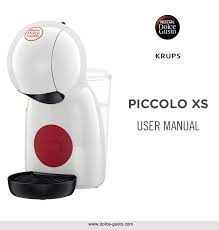 Nescafe dolce gusto coffee machine genio 213. Krups Krups Piccolo Xs Coffee Machine Dolce Gusto Piccolo Xs Nescafe Owner S Manual Manualzz