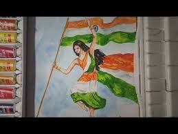 Independence Day Drawing In Watercolor 15th August Painting Republic Day Youtube Independence Day Drawing Earth Day Drawing Save Water Poster Drawing