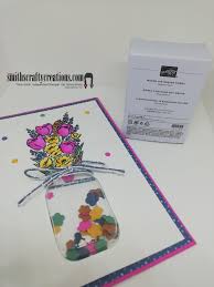 Adhere to your white card base and you'll all set. How To Make A Handmade Shaker Card Easily Smiths Crafty Creations