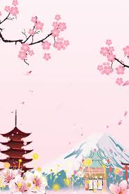 Japanese Travel Cherry Blossom Pink Advertising Background Seni Jepang Seni Inspirasi Lukisan Bunga