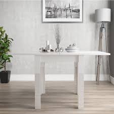 white high gloss dining table flip top