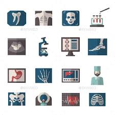 Ultrasound X Ray Icons Flat Rays Logo X Ray Icon