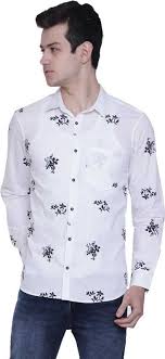 Men's geometric print polo t shirt. Baarbij Men Printed Casual White Shirt Buy Baarbij Men Printed Casual White Shirt Online At Best Prices In India Flipkart Com