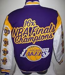 Los Angeles Lakers 16 Time Nba Finals Championship Jacket Sewn Logos 3x 4x 5x Los Angeles Lakers Lakers Nba Finals