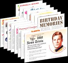 All of them are solely related to the game in america and you will enjoy answering each of them. 1968 Birthday Pack Special 50th Birthday Free Party Games