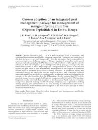 Integrated pest management (ipm) is the implementation of diverse methods of pest controls, paired with monitoring to reduce unnecessary pesticide applications. Pdf Grower Adoption Of An Integrated Pest Management Package For Management Of Mango Infesting Fruit Flies Diptera Tephritidae In Embu Kenya