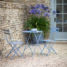 Garden Trading Rive Droite Bistro Set Of Table 2 Chairs Outdoor Bistro Set Metal Garden Table Small Garden Design