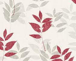 Follow the vibe and change your wallpaper every day! A S Creation Wallpaper Floral Beige Grey Red Taupe 372613