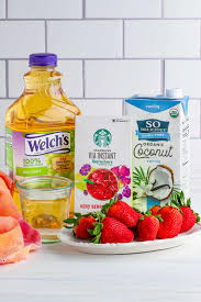 Add as much ice as you want in a glass and pour one cup of the tea mixture. Copycat Starbucks Pink Drink Tornadough Alli