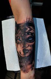 Tattoos wolf tattoos tatoos indian wolf tattoo indian native tattoos. Native American Woman Wolf Tattoo By Dorianbakalov On Deviantart