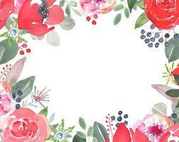 Watercolor Christmas Floral Clipart Green And Red Graphics Etsy Christmas Watercolor Cherry Blossom Wall Art Floral Art