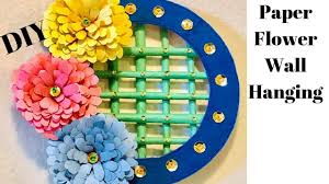 Tools are required for making wall hanging flower. Diy Paper Flower Wall Hanging Paper Crafts Paper Flowers Crazeecrafts