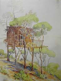 Greeting cards drawing watercolors artist painter Moustafa Farroukh