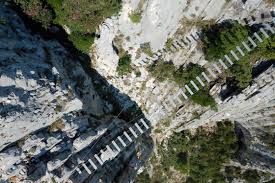 Italian for iron road or iron way, a via ferrata is a series of steel cables, ladder rungs, and other implements that are built along a mountain route to allow for safer travel. Via Ferrata Hvar A System Of Via Ferratas Built And Powered By Cliffbase