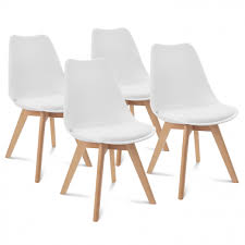 Votre produit a été ajouté au panier. Chaises Scandinaves Blanches Et Pied Bois Pas Cher Id Market