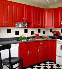 Euro style green pvc kitchen cabinet. 15 Retro Kitchen Ideas That Will Take You Back In Time Red Kitchen Cabinets Retro Kitchen Red Cabinets